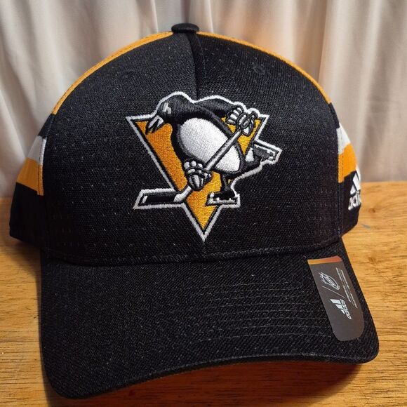 Adidas Pittsburgh Penguins L/XL Stretchfit Hat - New - Picture 1 of 9